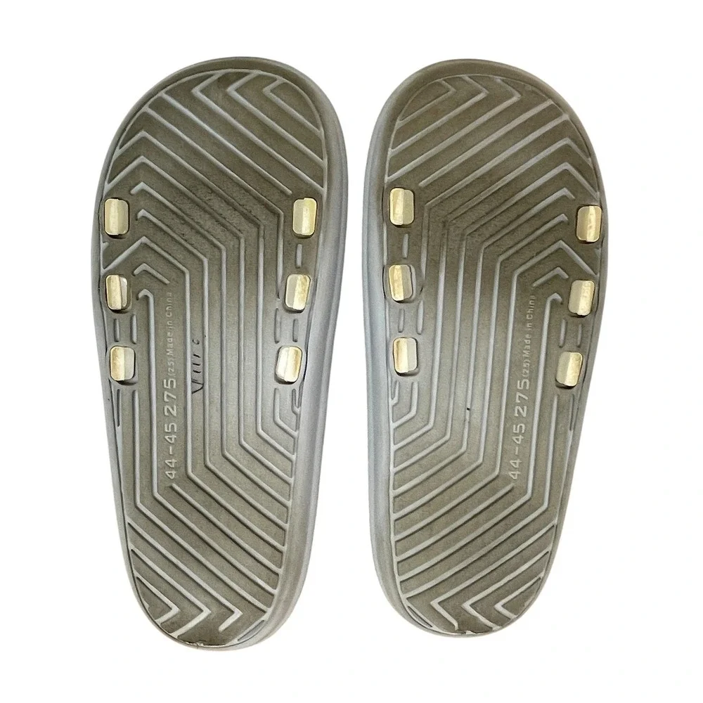 Paul Frank Julius Monkey Striped Slide‎ Sandals Mens 10-11 Gray Blue Retro Pool